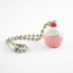 Miniature Blueberry Cupcake Charm Red