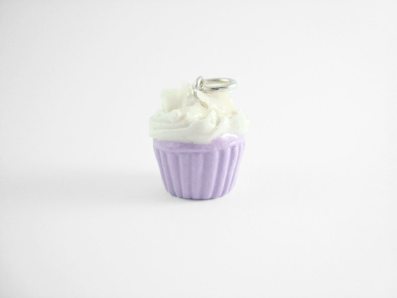 Miniature Charm Taro Cupcake With Pink Strap
